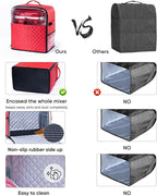 BAGSPRITE Stand Mixer Cover with Appliance Sliders Base Compatible with KitchenAid Mixer-Storage Bag for 4.5/5 Quart with Pockets for Kitchen Aid Accessories and Attachments