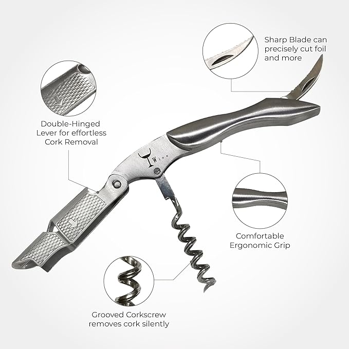 Wino Wine Key! - Professional Sommelier's Corkscrew Wine Opener