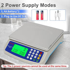 Large Digital Kitchen Scale 22LB Commercial Scale for Food Baking Bread Cooking Meat,Stainless Steel Price Computing Scale with LCD Display,Prep Counting Scale for Parts and Coins,Adapter Included