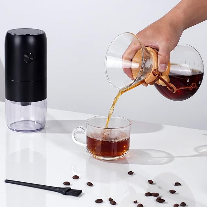 SuperCook Pour Over Coffee Dripper Set, Hand Drip Coffee Maker Set, All in One Pour Over Kit with Electric Grinder, Coffee Dripper Set, Ideal for Anniversary Birthday Gift