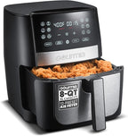 Gourmia 8 Qt Digital Air Fryer GAF826 – XL Capacity with 12 One-Touch Presets, Nonstick Dishwasher Safe Basket, Oil-Free Cooking, ETL-Certified, Sleek Black Finish