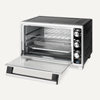 Amazon Basics 6-Slice 23-QT Toaster Oven with Built-In Air Fryer, 7-In-1 Cooking Options, 60-Min Timer & Adjustable Temperature (200℉ - 450℉), With Accessories, 1500W, Stainless Steel, Silver/Gray