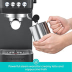 CASABREWS 3700 Essential Espresso Machine 20 Bar, Professional Espresso Coffee Machine with Steam Milk Frother, Coffee Maker Cappuccino Latte Machine with 43.9oz Removable Water Tank, Black