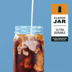 County Line Kitchen Glass Cold Brew Coffee Maker with Lid - Wide Mouth, 2 Quart (64 oz) - Heavy Duty, Leak Proof - Sun & Iced Tea Pitcher, Cold Brew Coffee, Breast Milk Storage, Water - Gray