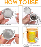 2pcs Tea Infuser TeaSanavie Loose Leaf Tea Steeper Stainless Steel Tea Ball Mesh Tea Strainer Silver Glow In The Dark Turtle Pendant Tea Filter with Extended Chain Hook for Brew Fine Loose Tea Leave