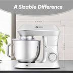 Kitchen in the box Stand Mixer, 900W 7.5QT Kitchen Electric Mixer, 6-Speed Tilt-Head Food Mixer for Baking with Dough Hook,Wire Whip,Beater (Silver)