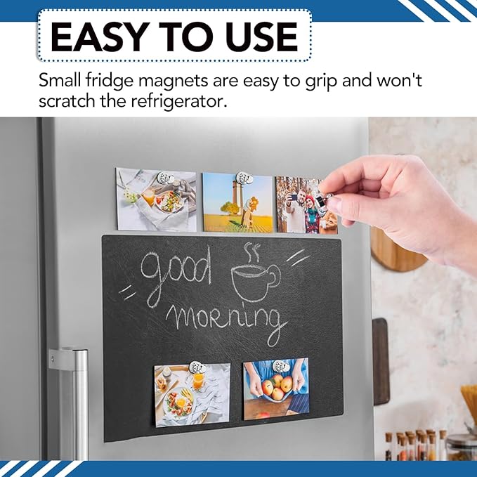 LOVIMAG Fridge Magnets 18Pcs Refrigerator Whiteboard Small Strong Magnet Classroom Kitchen Accessories Decorative Locker Set Decor Must Haves Office Calendar Refrigerador Magnetic Cute Crafts Silver