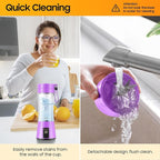 Portable Blender for Smoothies & Shakes - Cordless Personal Size Mini Blender with BAP Free Juice Cup, USB Rechargeable Suit for Sports/Picnic, Mother's Day