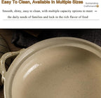 Heat Resistant Ceramic Casserole, Round Earthen Pot Cookware with Lid for Dinner and Party, Uniform Heating Stockpot for Stew, Soup, Steam, Bake(1800ml/1.9quart, Green)