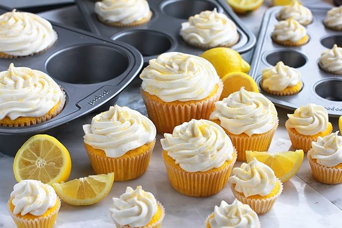 GoodCook Everyday Nonstick Steel Jumbo Texas Muffin Pan, 6-cup, Gray