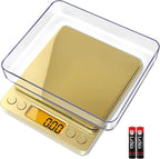 Fuzion Digital Scale .01 Gram Accuracy, 500g Mini Food Scales for Small Jewelry, Gold, Herb, Spice - Weight Gram and Oz