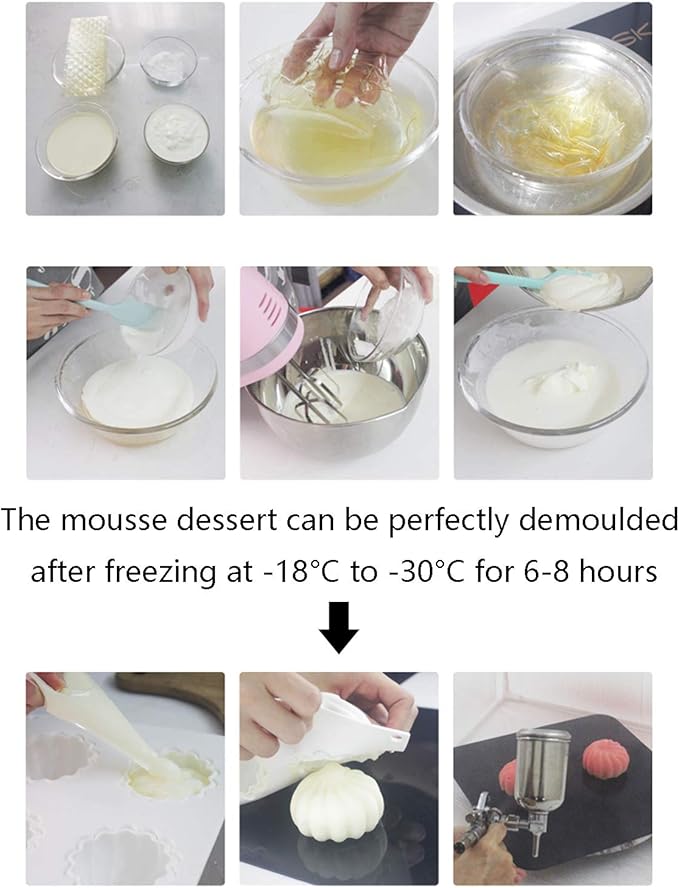 OCPO KITCHEN Eclair Silicone Mold for Baking Mousse Cake, 3D Silicone Baking Mold for Cakes French Pastry Chocolate Brownie, Cake Decoration, 3D Eclair Shape (8-Cavity)