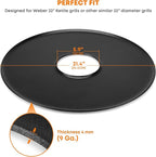 Stanbroil Round Griddle Insert for Weber 22" Kettle Charcoal Grill, Nonstick Coating Flat Top Griddle Plate, 22 Inch Kettle Grill Accesories, Black