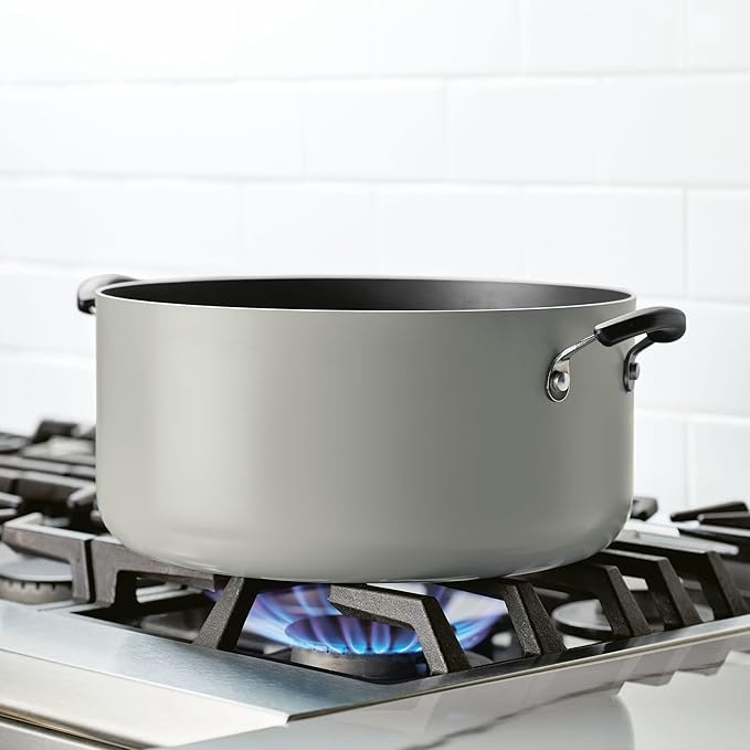 Farberware Cookware Nonstick Stockpot with Lid, 10.5 Quart, Silver