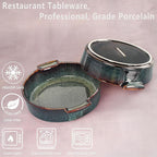 Ceramic Casserole Baking Dish -13.5 Ounces Baking Dish for Oven, Lasagna Pans, Oven Safe Durable Bakeware for Kitchen Home Decor, Banquet and Dinner, Round 2 pieces 5.5 x 5.5 Inch