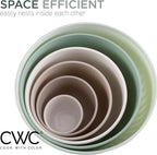 COOK WITH COLOR Prep Bowls with Lids- Wide and Deep Nesting Plastic Small Mixing Bowl Set with Lids, 12 Piece Set - Deep Bowls, Mint