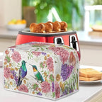 JEOCODY Hummingbird Toaster Cover With Handle - 2 Slice Appliance Cover for Bread Maker, Kitchen Small Appliances - Universal Size for Microwave Toaster Oven, Dustproof