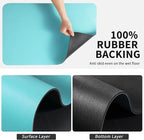 HotLive Dish Drying Mat for Kitchen Counter, Heat Resistant Drainer Mats with Non-slip Rubber Backed, Hide Stain Kitchen Super Absorbent Draining Mat, Easy to Clean Dish Rack Pad, Teal 18"x32"