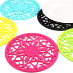 ME.FAN Trivets / Silicone Trivets 3 Pcs Silicone Mats for Hot Dishes / Hot Pots / Hot Pans, Hot Pads to Portect Table and Counter Top - Flexible / Durable / Non Slip (Grey)