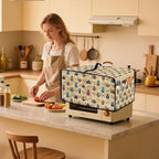 Coffee Kettle Print Toaster Oven Dust Cover, Fingerprint Protectors and Greasy Protection Machine Washable Universal Toaster Oven Protector for Kitchen, (Small-14.5*18.46*9 inches)