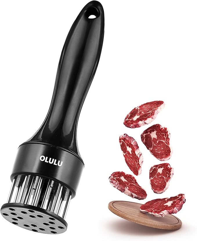 Meat Tenderizer, OLULU Stainless Steel Needle Ultra Sharp 20 Blades Meat Tenderizer Tool for tenderizing Chicken, Beef, Steak, Veal and Pork
