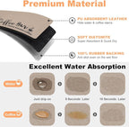 Findosom Dish Drying Mat, 17"x 32" Super Absorbent & Hide Stain Coffee Mat, Cuttable Drying Mat for Kitchen Counter, Coffee Bar Accessories, Under Dish Rack, Coffee Maker, Espresso Machine, Linen