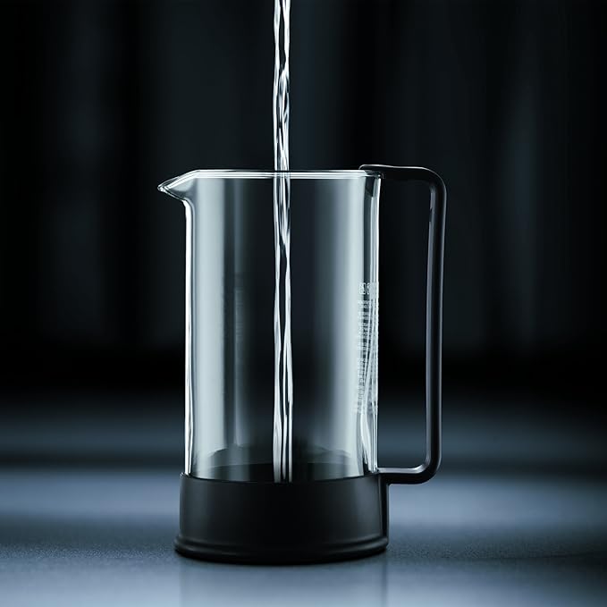 Bodum 34oz Brazil French Press Coffee Maker, High-Heat Borosilicate Glass, Black - Made in Portugal