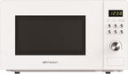 Emerson MW1101W Countertop Microwave Oven with Button Control, LED Display 1000W, 10 Power Levels, 6 Auto Menus, Glass Turntable and Child Safe Lock, 1.1 Cu. Ft., White