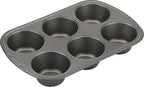 GoodCook Everyday Nonstick Steel Jumbo Texas Muffin Pan,6-cup,Gray,(Pack of 12)