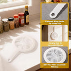 Fine Mesh Strainer with Handle, 80 Mesh, Plastic Juice Strainer after Juicing, Small Colander for Kitchen, Nylon Fine Sieve for Soy/Nut Milk, Yogurt, Coffee, Honey, Food, Tea Leaf Filter