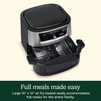 Cuisinart Air Fryer, 9-Quart Basket Stainless Steel Fryer Oven with 6 Presets to Roast, Bake, Broil, Air Fry, Dehydrate and Keep Warm, Dishwasher-Safe Parts, Quick & Easy Meals, AIRX-221, Black