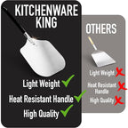 Kitchenware King™ - Premium Pizza Peel 12 inch For Crispy Crust Results - Essential Pizza Spatula Paddle For Outdoor And Indoor Cooking - Premium Innovated Non-Stick Paddle For Baking Steel And Stone
