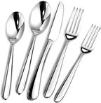 STILLOYE Heavy Duty Silverware Set for 12, 60 Piece Premium Stainless Steel Flatware Utensils Cutlery Set Including Steak Knife Fork and Spoon, Dishwasher Safe, Gift Package for Wedding Housewarming