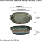 Ceramic Oval Casserole Baking Dish, 1 Quarts Baking Dish for Oven, Lasagna Pans, Oven Safe Durable Bakeware for Kitchen Home Decor, Banquet and Dinner, 1 pieces 10 x 6 Inch