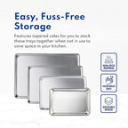 New Star Foodservice Commercial-Grade 18-Gauge Aluminum Sheet Pan/Bun Pan (18 L x26 W x1 H (Full Size) XL Size Measure Oven)