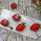 OCPO KITCHEN Strawberry Silicone Mold for Baking Mousse Cake, Fruit French Dessert, Pastry, Chocolate, Ice Cream Mould, Cake Decoration Mold, 3D Strawberry Shape (8-Cavity)