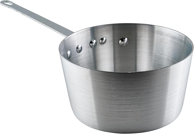 Winco Heavy-Duty Aluminum Tapered Sauce Pan, 3mm, 4.25 Quart