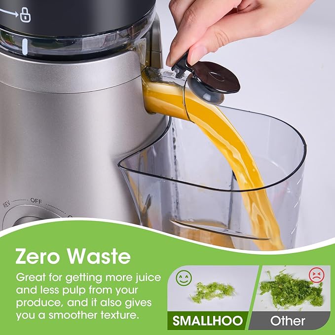 Juicer Machines, 5.8" Wide Feed Chute Cold Press Juicer for Whole Vegetables & Fruits, High Juice Yield, BPA Free (Slivery)