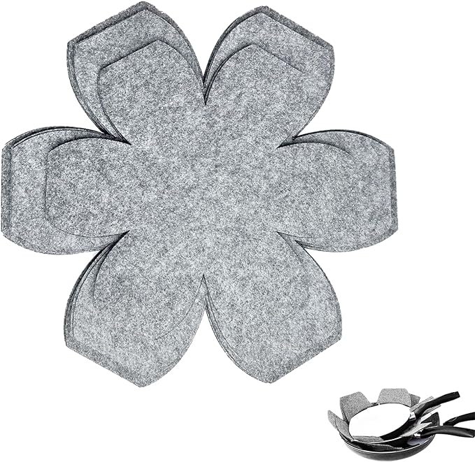 Pot and Pan Protectors, 6 Pack Pan Protectors in 3 Sizes, Pot Separator for Stacking, Anti-Slip Pan/Pot Dividers to Avoid Stratching or Marring, Protecting Pads for Glass/Ceramic Plates and Cookwares