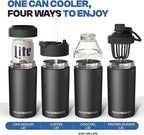 Frost Buddy Universal Can Cooler - Fits all - Stainless Steel Can Cooler for 12 oz & 16 oz Regular or Slim Cans & Bottles - Stainless Steel (Tactical Green)