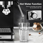 CUSIMAX Espresso Machine with Grinder, 20 Bar Professional Expresso Coffee Machines with Milk Frother Steam Wand, Espresso Maker with 60oz Removable Water Tank, Cappuccino & Latte Machine for Home