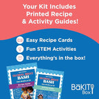 BāKIT Box Confetti Cupcakes Birthday Kit for Kids – Global Celebration Baking Kit – Cupcake Liners & Candles Included – STEM Birthday Activities – Ages 5–13