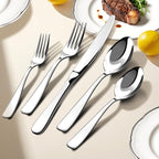 Silverware Set for 6, 30 Piece 18/10 Stainless Steel Flatware Utensils Cutlery Set, Mirror Polished knives Forks and Spoons Silverware Sets,Dishwasher Safe for Dinner Home Kitchen,Wedding Party
