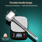 316 Stainless Steel 3in1 Meat Tenderizer Tool, BOMANSI BOMS Heavy Duty 1.52lb Meat Mallet Hammer Pounder Ideal for Tenderizing Steak, Poultry & Chicken Cutlet, Dishwasher Safe