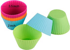 Webake Jumbo Silicone Muffin Cups, 3.5 Inch Jumbo Silicone Baking Cups Reusable Cupcake Liners Nonstick Large Cake Cups Set Stand Alone Cupcake Holder, 12 Pack Auto Cup Holder Liner