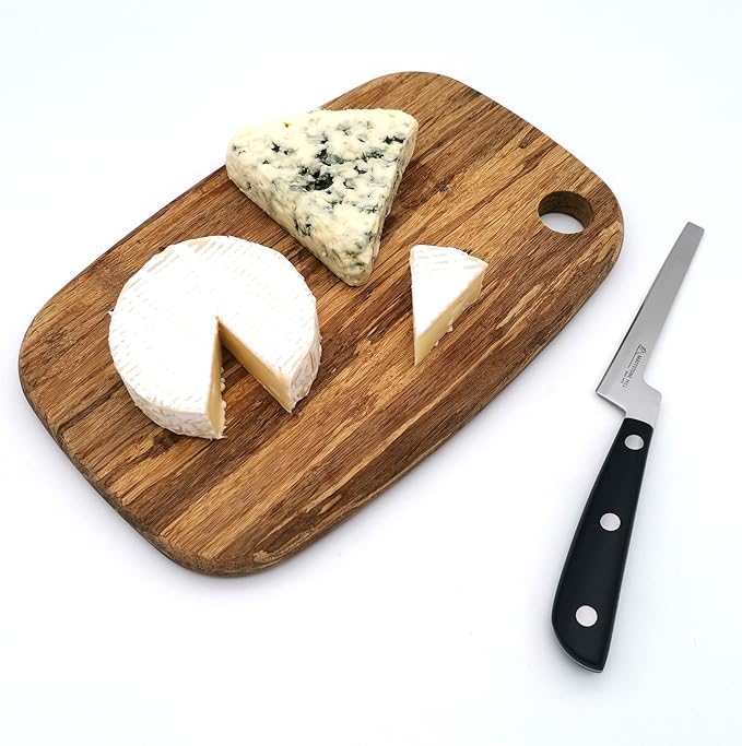 Cheese Knife - MATTSTONE HILL Soft Cheese Knife, Cheese Cutter, Premium Stainless Steel, Black Handle