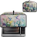 Watercolor Hummingbirds Daisy Print Toaster Oven Dust Cover, Heavy Duty Heat-resistant Microwave Oven Cover, Anti Fingerprint Air Fryer Covers (Small-14.5 * 18.46 * 9 inches)