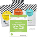 Amazon Basics Number 4 Cone Coffee Filters for 8-12 Cup Coffee Makers, White, 100 Count (Pack of 8)