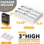 SpaceAid WrapNeat 3 in 1 Wrap Organizer with Cutter and Labels, Plastic Wrap, Aluminum Foil and Wax Bamboo Dispenser for Kitchen Storage Organization Holder for 12" Roll (White)