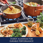 Rachael Ray Cucina Nonstick Cookware Pots and Pans Set, 12 Piece, Pumpkin Orange